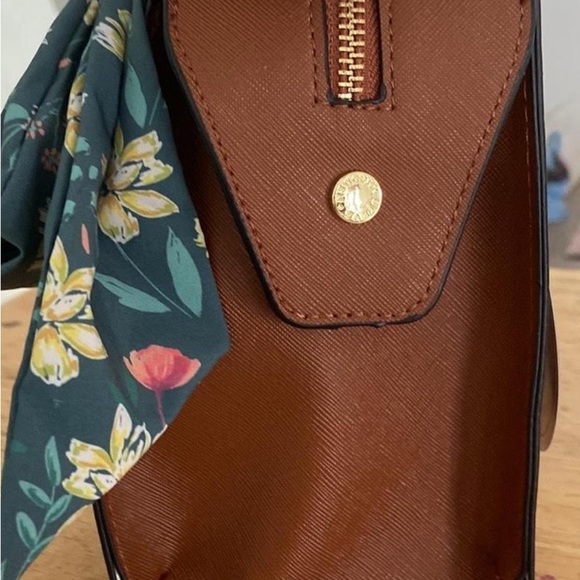 Steve Madden Breese Crossbody Satchel Purse Brown Cognac EUC - Picture 3 of 3